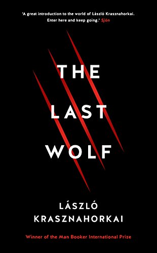 Black book cover with red slashes and white text: "The Last Wolf".