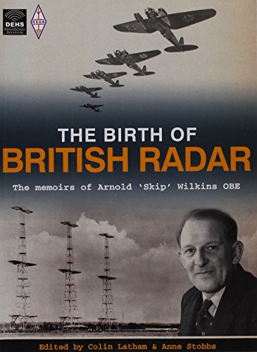 Book cover showing military aircraft, radar towers, and a portrait of Arnold Skip Wilkins.