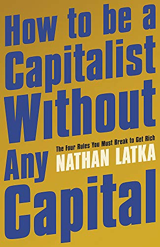 Book cover with bold blue and white text on a yellow background.