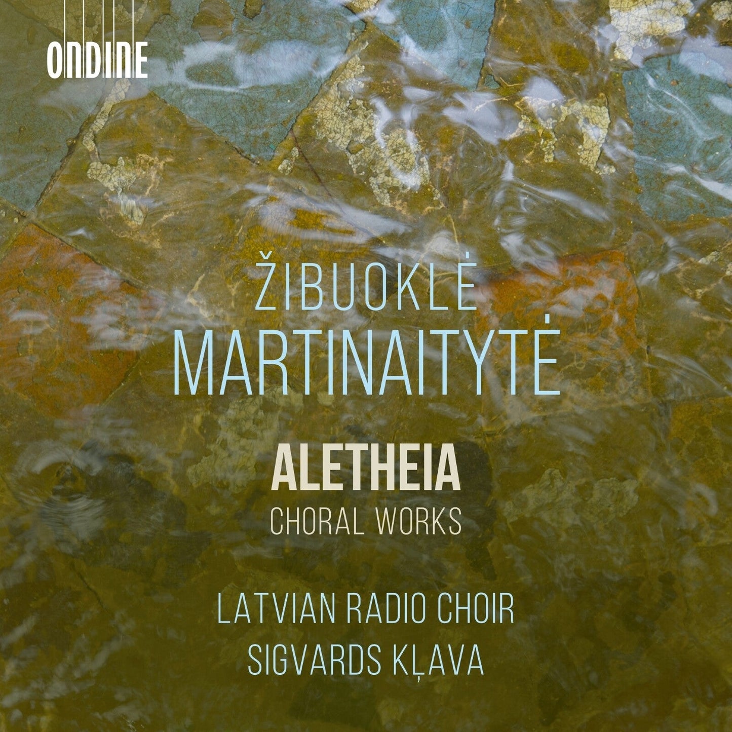 CD cover for “Aletheia” by Martinaityte, featuring abstract water imagery.