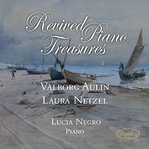CD cover: seascape painting with text naming composers and pianist.