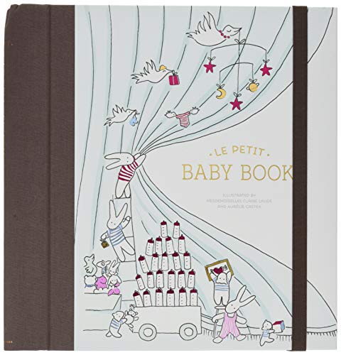 “Le Petit Baby Book” cover with whimsical illustration of rabbits and birds.