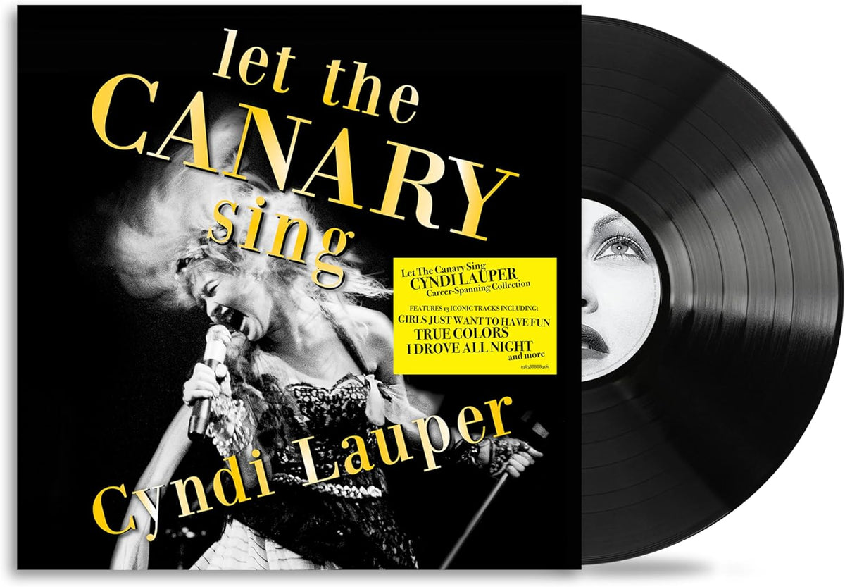 Cyndi Lauper's "Let The Canary Sing" vinyl record album cover and disc.