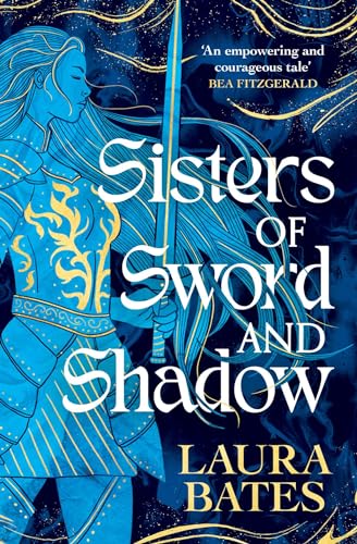 Book cover featuring a blue-toned illustration of a female warrior holding a sword.