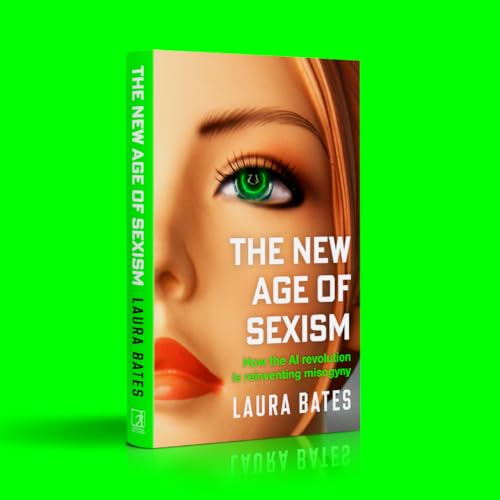 Book cover featuring a close-up of a woman's face with a digital green eye.