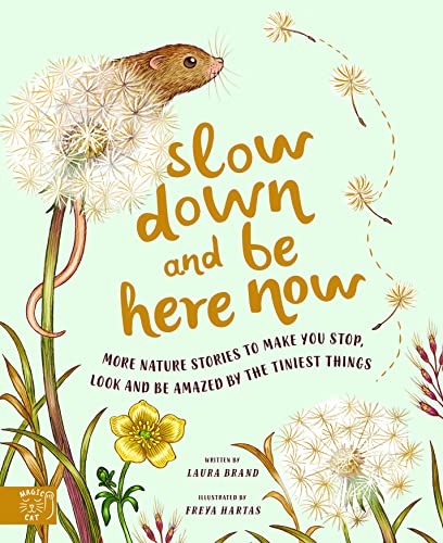 Book cover featuring a small mouse on a dandelion against a light green background.