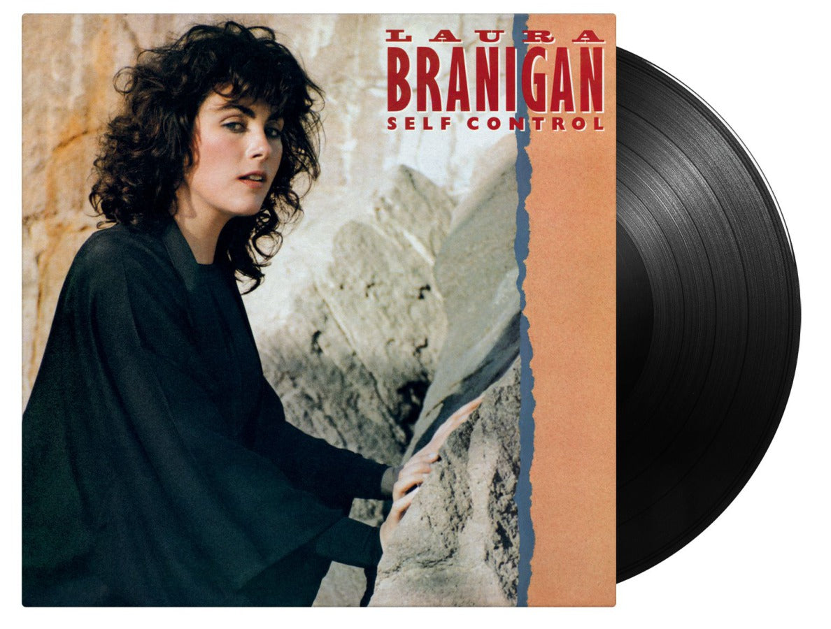 Laura Branigan's "Self Control" vinyl record with artist portrait.