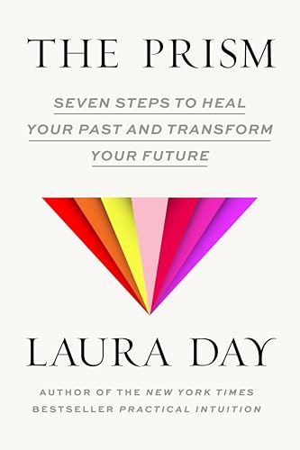 Book cover with rainbow prism graphic and author name, Laura Day.