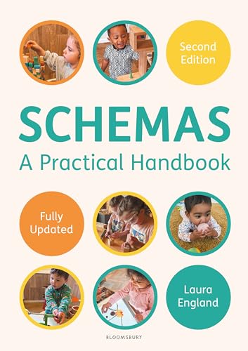 Book cover: "Schemas" handbook with images of children playing.