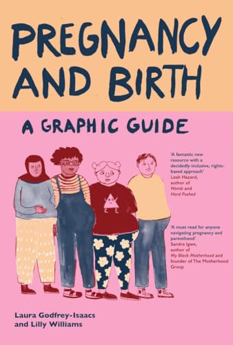 Book cover titled Pregnancy and Birth featuring an illustration of four diverse people.