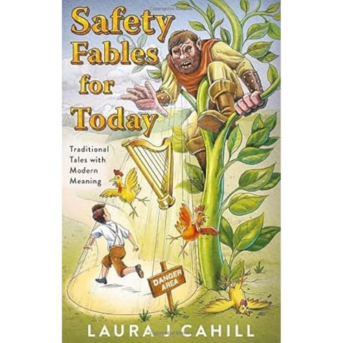 Book cover: illustrated scene with a giant, boy, chickens, and harp.