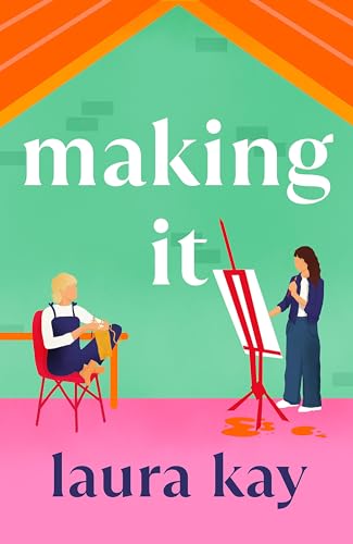 Book cover with illustrations of two women creating art.