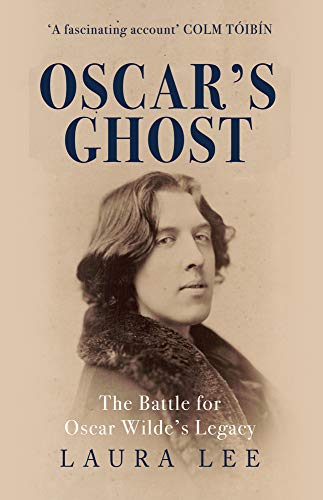 Book cover featuring a portrait of Oscar Wilde with navy text.