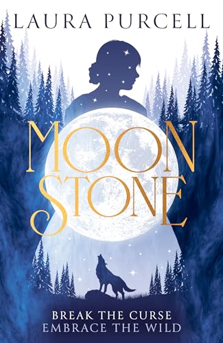 Book cover: Silhouette of a woman with a full moon and wolf.