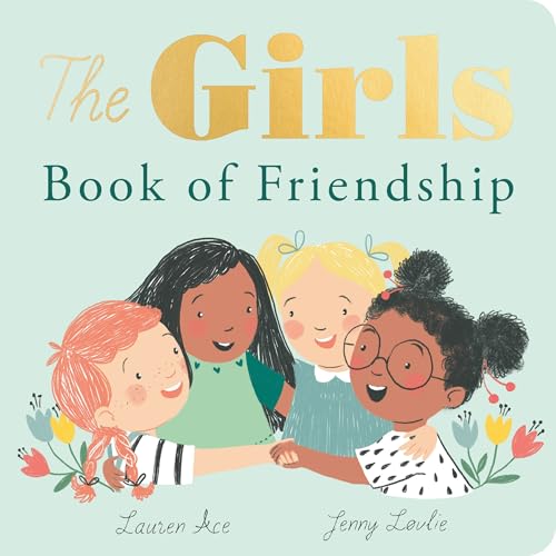 Cover of The Girls Book of Friendship featuring four diverse girls holding hands.