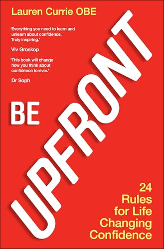 Book cover with red background, bold white text reading BE UPFRONT, and author name.