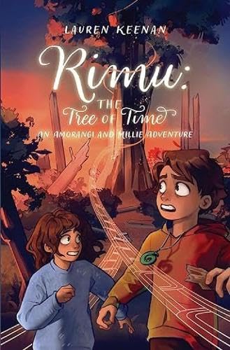 Book cover featuring two children looking at a glowing tree and stones.
