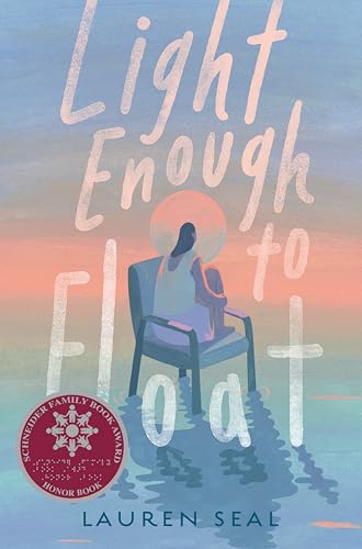 Book cover: woman silhouetted in a chair facing a sunset over water.