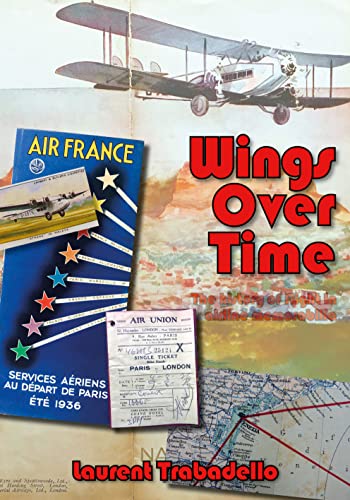 Book cover featuring vintage airplanes, airline tickets, and maps.