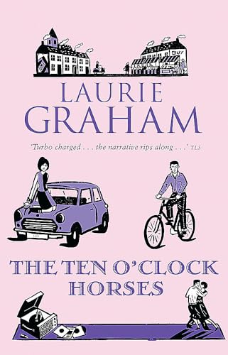 Book cover with illustrated people, car, bicycle, and buildings.