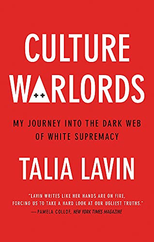 Red book cover with white text: "Culture Warlords" by Talia Lavin.