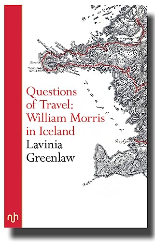 Book cover: "Questions of Travel" with Icelandic map illustration.
