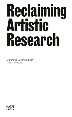 Book cover: "Reclaiming Artistic Research, Expanded Second Edition," white background.