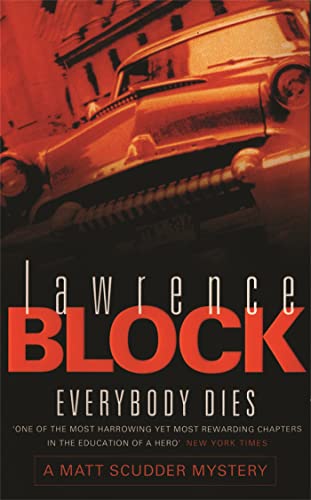 Book cover: "Everybody Dies" by Lawrence Block, featuring a vintage car.