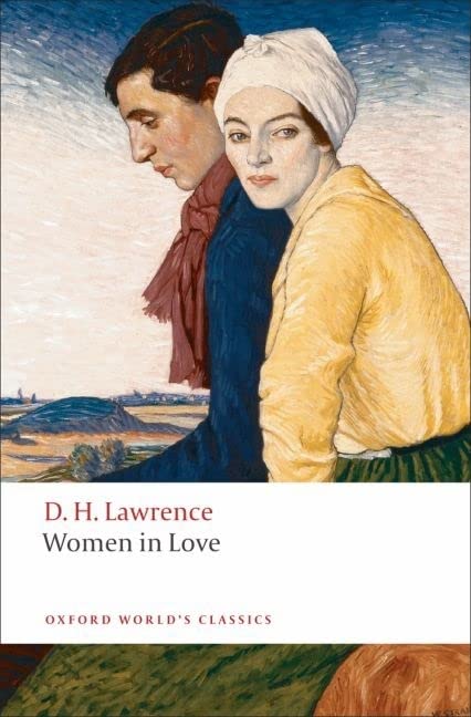 Book cover: painting of a couple embracing, title "Women in Love".
