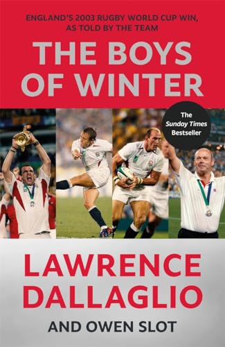 Book cover featuring rugby players celebrating with a trophy and in action.