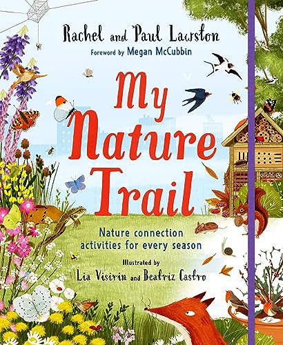 Book cover with illustrated nature scenes, title “My Nature Trail”.