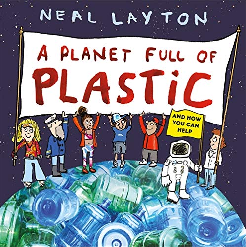 Book cover: children holding a banner over a plastic-filled Earth.