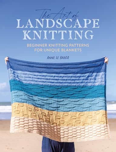 Book cover featuring a knitted blanket with wave and sand patterns.