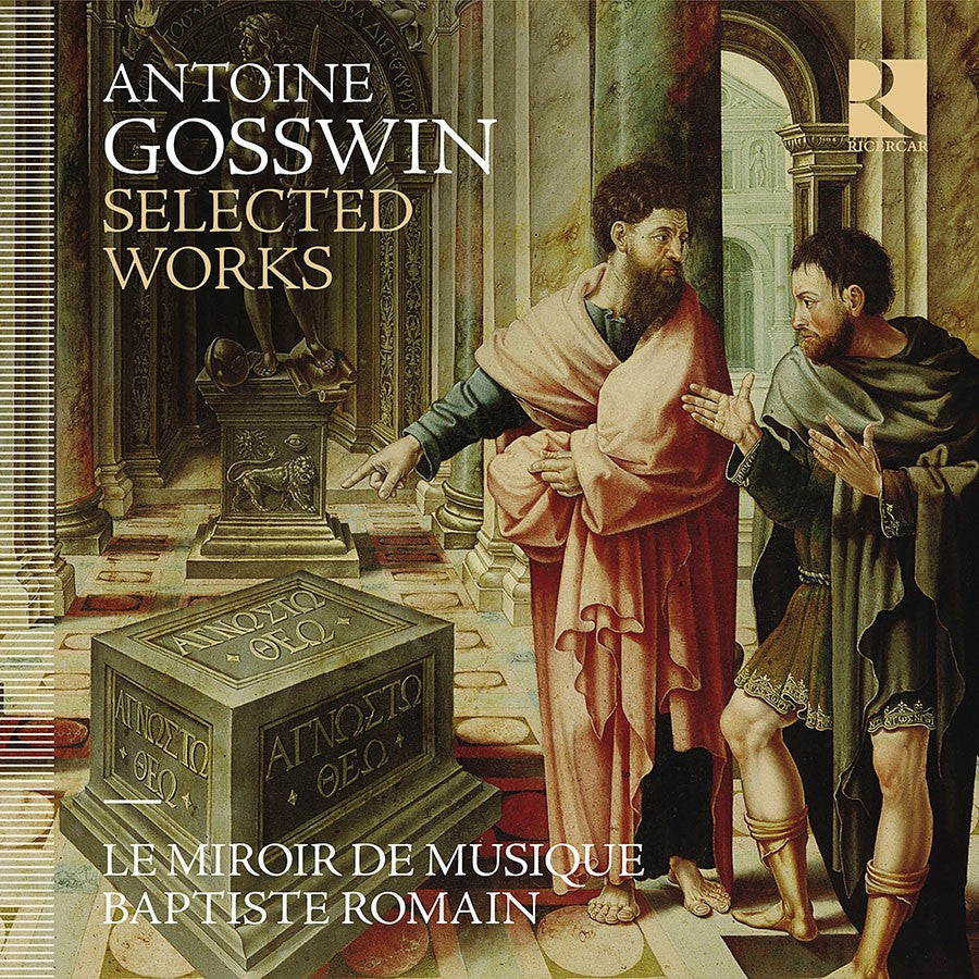 CD cover for Antoine Gosswin’s “Le Miroir De Musique” with Renaissance art.
