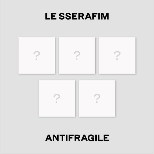 LE SSERAFIM "ANTIFRAGILE" CD compact version with five blank card placeholders.