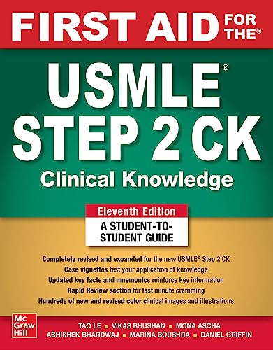 Cover of the First Aid for the USMLE Step 2 CK eleventh edition textbook.