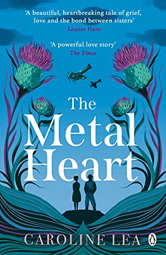 Book cover: blue and purple thistle illustration with silhouettes of figures and planes.