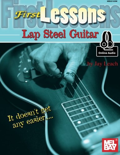 Lap steel guitar instructional book cover with hand playing the instrument.