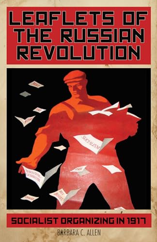 Book cover: red and black illustration of a worker with leaflets.