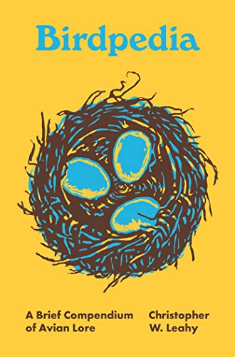 Yellow book cover with illustration of a bird's nest and blue eggs.