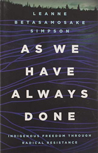 Book cover with a dark background, wavy purple lines, and white text.