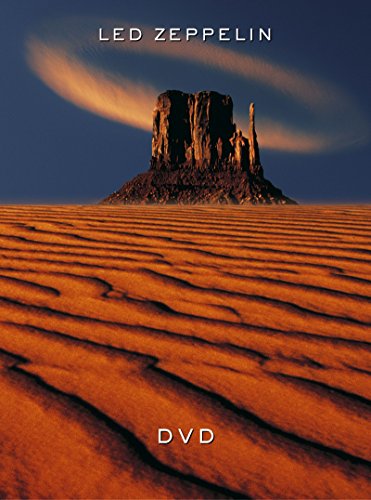 Led Zeppelin DVD cover featuring a desert landscape and rock formation.