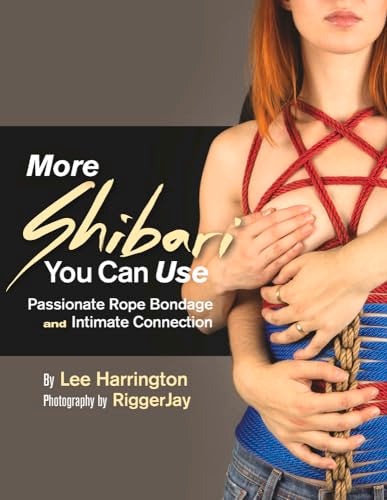 Book cover showing a person in red and blue rope bondage held by hands.