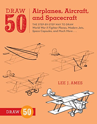Book cover showing step-by-step line drawings of airplanes on a light orange background.