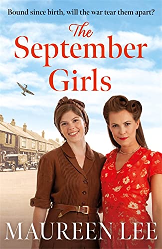 Book cover featuring two smiling women in vintage clothing, with a wartime airplane.