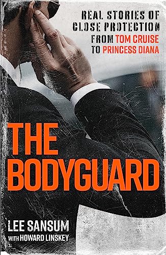 Book cover: a bodyguard’s hand shielding a person’s face in red text.