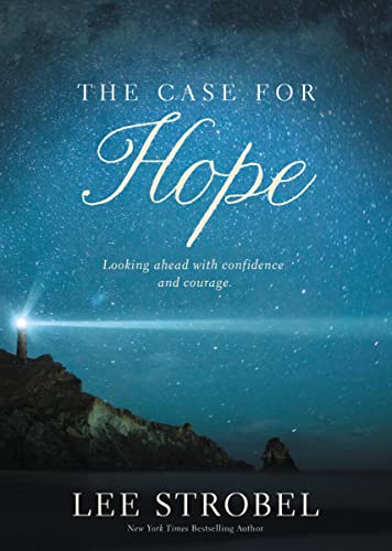 Book cover with starry sky, lighthouse, and title "The Case for Hope.