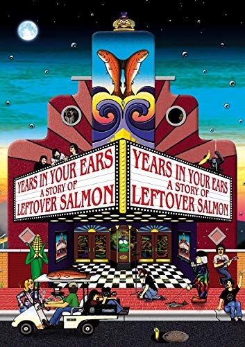 DVD cover for “Leftover Salmon” documentary, featuring a colorful theater illustration.
