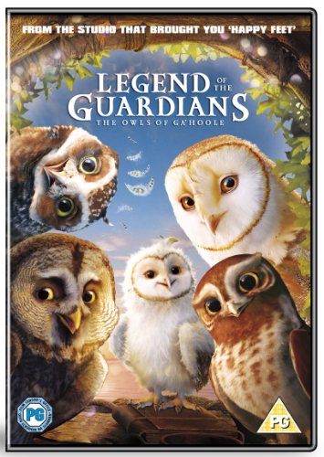 DVD cover for “Legend of the Guardians” featuring several owls.