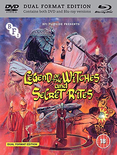 “Legend of the Witches” Blu-ray cover featuring figures in a ritual scene.